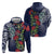 Meri Kirihimete New Zealand Hoodie Tui on Pohutukawa - Blue Ver