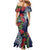 Meri Kirihimete New Zealand Mermaid Dress Tui on Pohutukawa - Blue Ver