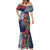 Meri Kirihimete New Zealand Mermaid Dress Tui on Pohutukawa - Blue Ver