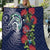 Meri Kirihimete New Zealand Quilt Tui on Pohutukawa - Blue Ver