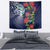 Meri Kirihimete New Zealand Tapestry Tui on Pohutukawa - Blue Ver