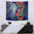 Meri Kirihimete New Zealand Tapestry Tui on Pohutukawa - Blue Ver