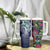 Meri Kirihimete New Zealand Tumbler With Handle Tui on Pohutukawa - Blue Ver