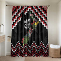 New Zealand Christmas Taniko Poutama Bathroom Set Flora Map with Birds - Polynesian Pride