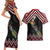 New Zealand Christmas Taniko Poutama Couples Matching Short Sleeve Bodycon Dress and Hawaiian Shirt Flora Map with Birds - Polynesian Pride