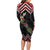 New Zealand Christmas Taniko Poutama Family Matching Long Sleeve Bodycon Dress and Hawaiian Shirt Flora Map with Birds - Polynesian Pride