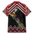 New Zealand Christmas Taniko Poutama Family Matching Off Shoulder Maxi Dress and Hawaiian Shirt Flora Map with Birds - Polynesian Pride