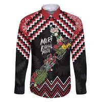 New Zealand Christmas Taniko Poutama Family Matching Puletasi and Hawaiian Shirt Flora Map with Birds - Polynesian Pride