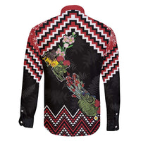 New Zealand Christmas Taniko Poutama Family Matching Puletasi and Hawaiian Shirt Flora Map with Birds - Polynesian Pride