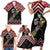 New Zealand Christmas Taniko Poutama Family Matching Short Sleeve Bodycon Dress and Hawaiian Shirt Flora Map with Birds - Polynesian Pride