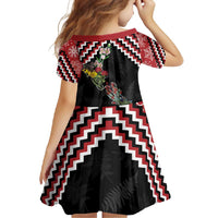 New Zealand Christmas Taniko Poutama Family Matching Tank Maxi Dress and Hawaiian Shirt Flora Map with Birds - Polynesian Pride