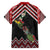 New Zealand Christmas Taniko Poutama Hawaiian Shirt Flora Map with Birds - Polynesian Pride