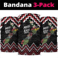 New Zealand Christmas Taniko Poutama Neck Gaiter Flora Map with Birds - Polynesian Pride