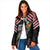 New Zealand Christmas Taniko Poutama Padded Jacket Flora Map with Birds - Polynesian Pride