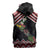 New Zealand Christmas Taniko Poutama Sleeveless Hoodie Flora Map with Birds - Polynesian Pride