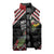 New Zealand Christmas Taniko Poutama Sleeveless Puffer Jacket Flora Map with Birds - Polynesian Pride
