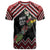 New Zealand Christmas Taniko Poutama T Shirt Flora Map with Birds - Polynesian Pride