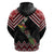 New Zealand Christmas Taniko Poutama Zip Hoodie Flora Map with Birds - Polynesian Pride