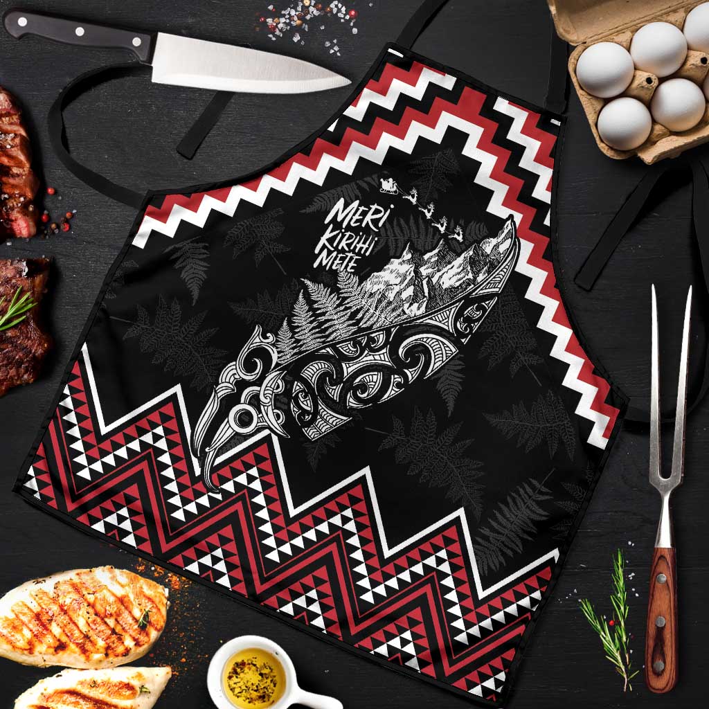 New Zealand Christmas Taniko Poutama Apron Mountainscape Maori Fern - Polynesian Pride