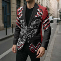 New Zealand Christmas Taniko Poutama Blazer Mountainscape Maori Fern - Polynesian Pride