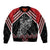 New Zealand Christmas Taniko Poutama Bomber Jacket Mountainscape Maori Fern - Polynesian Pride