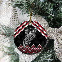New Zealand Christmas Taniko Poutama Ceramic Ornament Mountainscape Maori Fern - Polynesian Pride