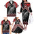 New Zealand Christmas Taniko Poutama Family Matching Off The Shoulder Long Sleeve Dress and Hawaiian Shirt Mountainscape Maori Fern - Polynesian Pride