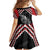 New Zealand Christmas Taniko Poutama Family Matching Off Shoulder Short Dress and Hawaiian Shirt Mountainscape Maori Fern - Polynesian Pride