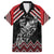 New Zealand Christmas Taniko Poutama Family Matching Off Shoulder Short Dress and Hawaiian Shirt Mountainscape Maori Fern - Polynesian Pride