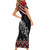 New Zealand Christmas Taniko Poutama Family Matching Short Sleeve Bodycon Dress and Hawaiian Shirt Mountainscape Maori Fern - Polynesian Pride
