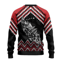 New Zealand Christmas Taniko Poutama Ugly Christmas Sweater Mountainscape Maori Fern - Polynesian Pride