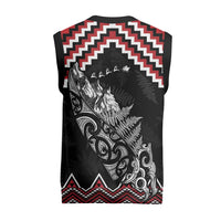 New Zealand Christmas Taniko Poutama Christmas Knitted V-Neck Vest Mountainscape Maori Fern - Polynesian Pride