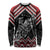 New Zealand Christmas Taniko Poutama Long Sleeve Shirt Mountainscape Maori Fern - Polynesian Pride