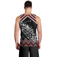 New Zealand Christmas Taniko Poutama Men Tank Top Mountainscape Maori Fern - Polynesian Pride
