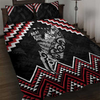 New Zealand Christmas Taniko Poutama Quilt Bed Set Mountainscape Maori Fern - Polynesian Pride