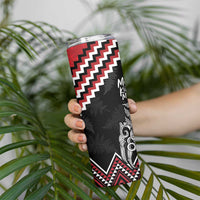 New Zealand Christmas Taniko Poutama Skinny Tumbler Mountainscape Maori Fern - Polynesian Pride
