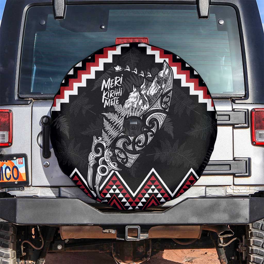 New Zealand Christmas Taniko Poutama Spare Tire Cover Mountainscape Maori Fern - Polynesian Pride