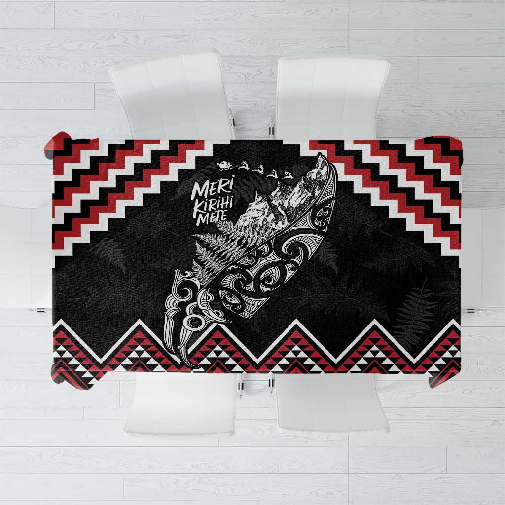 New Zealand Christmas Taniko Poutama Tablecloth Mountainscape Maori Fern - Polynesian Pride
