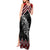 New Zealand Christmas Taniko Poutama Tank Maxi Dress Mountainscape Maori Fern - Polynesian Pride