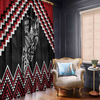 New Zealand Christmas Taniko Poutama Window Curtain Mountainscape Maori Fern - Polynesian Pride