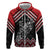 New Zealand Christmas Taniko Poutama Zip Hoodie Mountainscape Maori Fern - Polynesian Pride