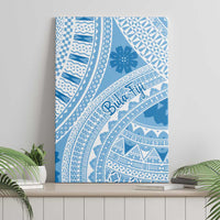 Bula Fiji Classic Masi Tapa Canvas Wall Art Turquoise - Polynesian Pride