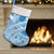 Bula Fiji Classic Masi Tapa Christmas Stocking Turquoise - Polynesian Pride