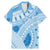 Bula Fiji Classic Masi Tapa Family Matching Mermaid Dress and Hawaiian Shirt Turquoise - Polynesian Pride