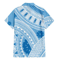 Bula Fiji Classic Masi Tapa Family Matching Mermaid Dress and Hawaiian Shirt Turquoise - Polynesian Pride