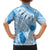 Bula Fiji Classic Masi Tapa Family Matching Off Shoulder Short Dress and Hawaiian Shirt Turquoise - Polynesian Pride