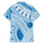 Bula Fiji Classic Masi Tapa Family Matching Off Shoulder Short Dress and Hawaiian Shirt Turquoise - Polynesian Pride