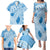 Bula Fiji Classic Masi Tapa Family Matching Puletasi and Hawaiian Shirt Turquoise - Polynesian Pride