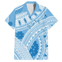 Bula Fiji Classic Masi Tapa Family Matching Puletasi and Hawaiian Shirt Turquoise - Polynesian Pride