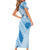Bula Fiji Classic Masi Tapa Family Matching Short Sleeve Bodycon Dress and Hawaiian Shirt Turquoise - Polynesian Pride